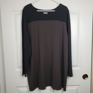 J. Jill Womens Colorblock Long Sleeve Stretch Shift Dress. Size XL